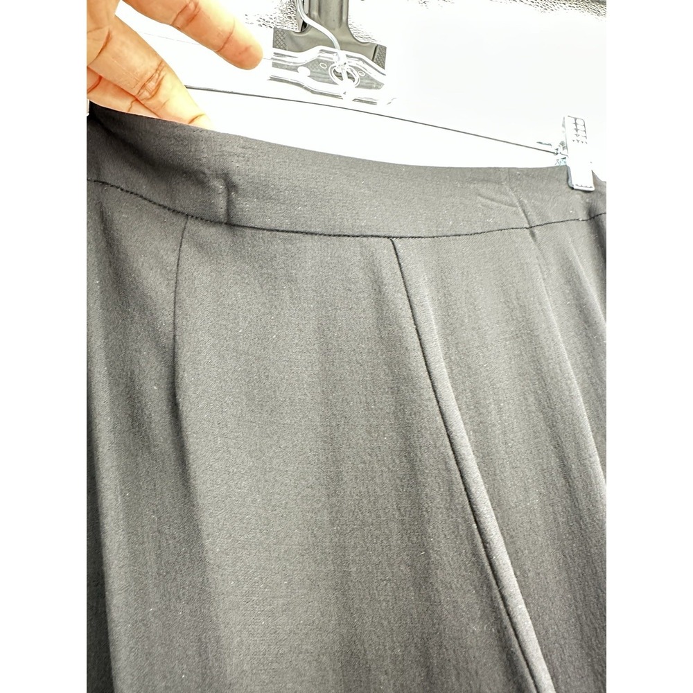 Eileen Fisher Petite Silk Crepe Georgette Straight Leg Ankle Pants Black PS - Picture 16 of 16